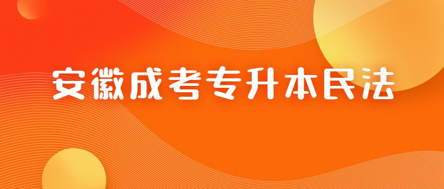 安徽成考专升本民法