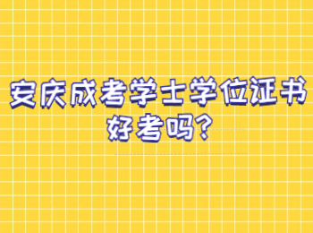 安庆成考学士学位证书好考吗