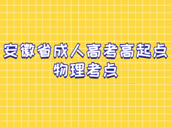 安徽省成人高考高起点物理考点