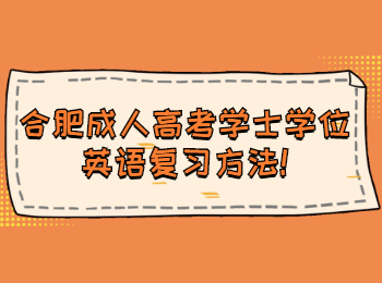 合肥成人高考学士学位英语复习方法