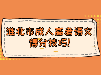 淮北市成人高考语文得分技巧