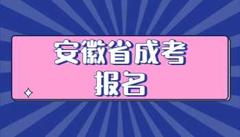 安徽省成考报名