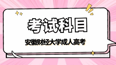 安徽财经大学成考考试科目及时间